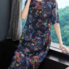 Vintage Printing Floral Long Dress - Image 3
