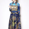 Vintage Shirt Dress Buttons Printed Party Dress