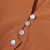 Vintage Women Cotton Long Sleeve Button Dress - Image 6