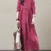 Vintage Women Floral Printed Maxi Dress