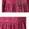 Vintage Women Floral Printed Maxi Dress - Image 7