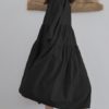 Vintage Women Loose Long Sleeve Flip Button Collar A Line Fold Dress - Image 9