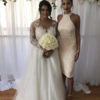 Wedding Party Dress White Lace Birthday Dress Halter Backless Bodycon Dress - Image 2