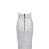Wedding Party Dress White Lace Birthday Dress Halter Backless Bodycon Dress - Image 4