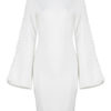 Party Dresses Long Sleeve Round Neck Split Women Bodycon Dress