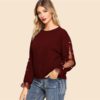 Women Casual Round Neck Long Sleeve Sweatshirt Women Autumn Sweatshirts - Image 2