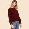 Women Casual Round Neck Long Sleeve Sweatshirt Women Autumn Sweatshirts - Image 3
