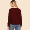 Women Casual Round Neck Long Sleeve Sweatshirt Women Autumn Sweatshirts - Image 4