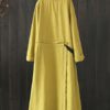 Women Drawstring Waist Vintage Dress - Image 3