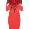 Women Dress Sequin Tassel Short Sleeve Women Party Dress - Image 3