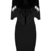 Women Dress Sequin Tassel Short Sleeve Women Party Dress - Image 2