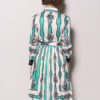 Women Printed Tie Waist Shirt Dress - Image 4
