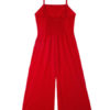 Women Red Buttons Jumpsuit - Image 8