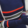 Women Striped Knitted Dress Long Sleeve Round Neck Bodycon Dress - Image 5