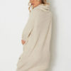 Women Sweater Dress High Collar Long Sleeve Shift Knitted Dress With Pockets - Image 5