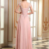 Prom Dresses Lace Applique Evening Dresses Chiffon Sleeveless Sash Floor Length Formal Gowns - Image 3