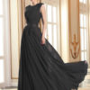 Prom Dresses Lace Applique Evening Dresses Chiffon Sleeveless Sash Floor Length Formal Gowns - Image 17