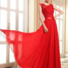 Prom Dresses Lace Applique Evening Dresses Chiffon Sleeveless Sash Floor Length Formal Gowns - Image 10