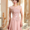 Prom Dresses Lace Applique Evening Dresses Chiffon Sleeveless Sash Floor Length Formal Gowns - Image 8
