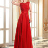 Prom Dresses Lace Applique Evening Dresses Chiffon Sleeveless Sash Floor Length Formal Gowns - Image 14