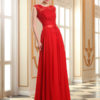 Prom Dresses Lace Applique Evening Dresses Chiffon Sleeveless Sash Floor Length Formal Gowns - Image 13