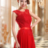 Prom Dresses Lace Applique Evening Dresses Chiffon Sleeveless Sash Floor Length Formal Gowns - Image 12