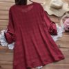 Adjustable Sleeve Irregular Hem Blouse - Image 2