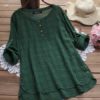 Adjustable Sleeve Irregular Hem Blouse - Image 4