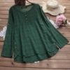 Adjustable Sleeve Irregular Hem Blouse - Image 6