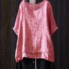 Asymmetrical Split Casual Blouse