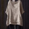 Asymmetrical Split Casual Blouse - Image 5