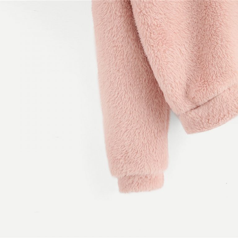 Pink Preppy Lovely With Bears Ears Solid - Image 4