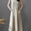 Back Cross Irregular Hem V-Neck Dress