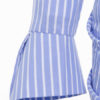Blue Shirt Dress Striped Bodycon Casual Dress - Image 6