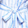Blue Shirt Dress Turndown Collar Long Sleeve Striped Midi Dress - Image 3
