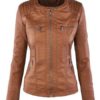 Casual Zipper Hooded PU Leather Jackets - Image 4