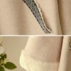 Cat Embroidery Hooded Fleece Coat - Image 6