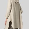 Cotton Button Hoodie Long Sleeve Tops - Image 6
