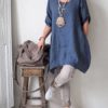Cotton Linen Half Sleeve Shirt Dress - Image 4