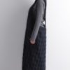Cotton Linen Plaid Cross Back Apron Dress - Image 3