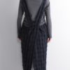 Cotton Linen Plaid Cross Back Apron Dress - Image 5