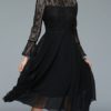 Elegant Lace Patchwork Bell Vintage Dress