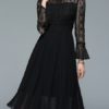 Elegant Lace Patchwork Bell Vintage Dress - Image 4