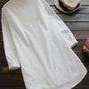 Embroidery Lapel 3/4 Sleeve Blouse - Image 2