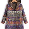 Ethnic Print Hooded Coat - Image 3