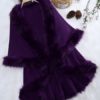Faux Fur Layered Women Cloak Coats - Image 7