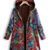 Floral Print Hooded Vintage Jacket - Image 3