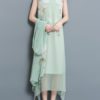 Floral Print Two Pieces Irregular Tank Dress - Image 8