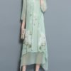 Floral Print Two Pieces Irregular Tank Dress - Image 6