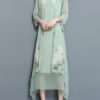 Floral Print Two Pieces Irregular Tank Dress - Image 3